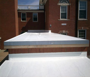Photo of a roof restoration performed by Allied Commerical Roofing Services.